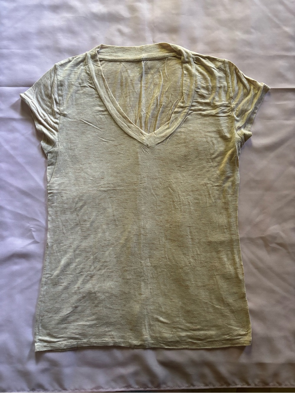 Mossimo Cream V-Neck Tee
